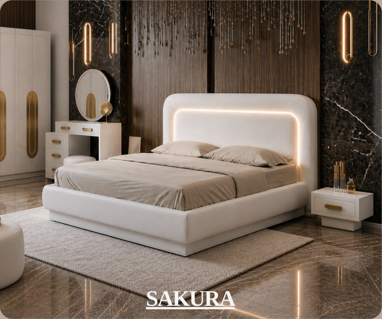 Двуспальная кровать «SAKURA» (Сакура)