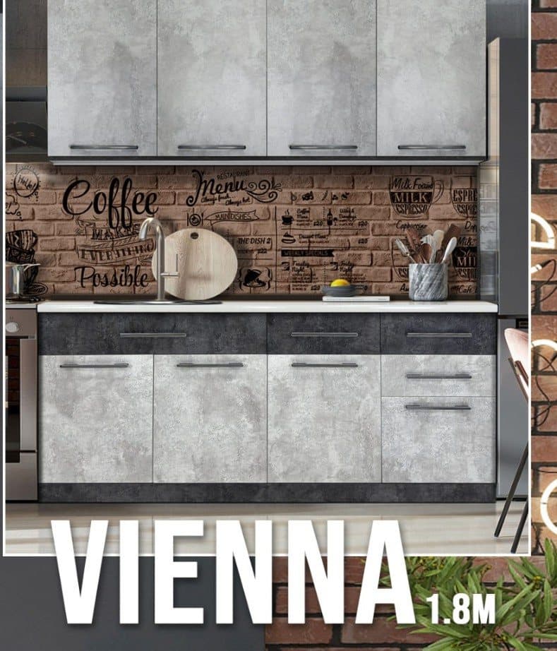 Кухонный гарнитур «VIENNA» (Вьенна) 1.8 м